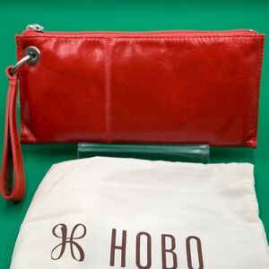 HOBO Vida Vibrant Red Wristlet Clutch, New